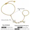 Pulsera de Acero de Titanio Transfronteriza Yuhui Integrada con Cubierta para Dedo Cadena para el Dorso de la Mano Incrustada con Circonita Pulido Acero Inoxidable Dorado