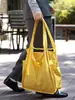 Bolsa Transfronteriza Nueva 2026, Bolso Tote Sencillo de Color Sólido, Bolso de Hombro Plegable de Gran Capacidad en Tela de Nylon para Mujer