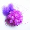 Horquilla para niña con encaje de plumas exagerado, flor grande, tocado para niños 61, tocado para actuación, flor para baile de la princesa flor