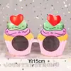 Gafas de Cumpleaños Libro Rojo Pequeño Tono de Sacudida Misma Fiesta Divertidos Accesorios para Fotos Horneado de Pastel Feliz Decoración para Selfies