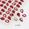 Rhinestones para Uñas Dongzhou Crystal Light Color Rojo Rosa con Base Puntiaguda, Corazón Inclinado, Brillo Deslumbrante, Decoraciones para Uñas de Corazón de Cristal K9 Color Durazno, Corazón Inclinado Rectangular