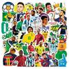 50 Nuevas Pegatinas de Estrellas de Fútbol Pegatinas de Estrellas del Mundial Decorativas para Cuaderno Scooter Coche Dibujos Animados Impermeables