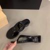 Chanclas de cuña de verano para exteriores, versátiles y de moda para mujer, con aumento de altura