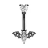Anillo de Ombligo Nuevo de Telaraña Oscura Incrustado con Circonita Transfronterizo Uña de Ombligo de Halloween Anillo de Ombligo de Moda Personalizado Anillo de Ombligo Europeo y Americano