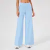 Nuevos Pantalones de Yoga de Pierna Ancha Transfronterizos para Mujer, Pantalones Largos Rectos Casuales Holgados con Bolsillos, Pantalones Deportivos para Correr y Ciclismo al Aire Libre