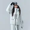 Conjunto de Traje de Esquí para Mujeres y Hombres, Impermeable para Snowboard, Engrosado, Costuras Completamente Selladas, Traje de Nieve Profesional Conjunto de Parte Superior y Pantalones 3L