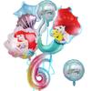 Conjunto de Balões de Alumínio Beauty Donkey Decoração para Festa de Aniversário de Meninas Arranjo Números 32 polegadas 1-9 Balões Flutuantes