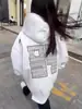 Moletom com Capuz Bordado Letra Retro Americano Outono 2024 tamanho Plus Size Novo Solto Jaqueta para Casal moda Feminina ins