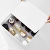 Caja de almacenamiento de estilo japonés, multifuncional, gruesa, portátil, de plástico sólido, simple, de color, organizador con tapa.
