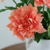 Sensación de Lujo Ligero, Flor Artificial de Dalia Hidratante, Flor Artificial para Decoración de Bodas, Accesorios de Fotografía para el Hogar, Arte Floral de Escritorio, Flor Artificial