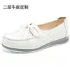 Comercio exterior transfronterizo popular ruso mocasín piel genuina plano poco profundo zapatos sencillos para mujer, zapatos de madre, fábrica de zapatos casuales para mujer