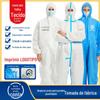 Roupas de proteção descartáveis Capuz de corpo único não tecido Roupas de trabalho à prova de poeira de corpo inteiro Roupas de isolamento de fazenda Logotipo de impressão