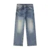 Ropa para Hombre Muqiu 2026 Otoño Estilo Old Money Jeans Vintage Lavados Desgastados Pantalones de Alta Gama para Hombre para el Trabajo