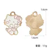 Colgantes de esmalte de la linda serie Sanrio oso de dibujos animados, My Melody, perro Pacha accesorio DIY colgantes pequeños
