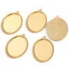 40*30mm Diâmetro Interno Oval Pedra do Tempo Base de Liga Acessórios para Joias DIY Pingente de Colar C68
