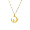 Collar Colgante Conejo con Forma de Luna Conejo Lunar Conejito Creativo Cadena para Clavícula del Zodiaco Año de Nacimiento Regalo