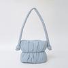 Bolsa Plegable de Algodón Fresco Artístico Estilo Coreano Casual Combinable Acolchada Tipo Cubo Bolsa de Hombro de Nailon Bolsa para Mujer Transfronteriza