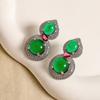 Moda Retro Europea y Americana Venta Caliente Transfronteriza Diseño Redondo Pendientes de Botón de Alta Calidad Circonita Microincrustada Pendientes Versátiles para Mujer