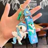 Llavero Creativo de Unicornio Arcoíris Lindo de Goma Suave para Hombres y Mujeres, Popular Accesorio para Coche y Bolso, Estilo Lindo