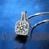 Pingente de moissanita Fidelity pingente de diamante em ouro 18K corrente clavicular moda simples bolsa quadrada colar atacado de fábrica