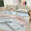 Colchoneta Refrigerante de Látex para Verano 2026, Juego de Cuatro Piezas de Colcha de Verano, Colchoneta Individual de Seda Helada para Dormitorio, Juego de Tres Piezas de Colchoneta con Aire Acondicionado, Lavable a Máquina