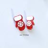 Navidad Europea y Americana Cálidos y Lindos Sombreros de Navidad Rojos con Brillantina, Calcetines, Guantes, Bastones de Caramelo, Copos de Nieve, Tazas y Aretes