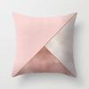 Suministro de fábrica rosa simple estilo ins funda de almohada de tela geométrica coche sofá sin núcleo cojín funda de almohada
