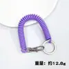 Venta al por mayor de llavero de cuerda de resorte de plástico, juego de tarjetas, accesorios de cordón para bolsa, cuerda elástica de color antipérdida, estilo completo