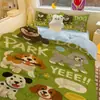 Juego de Cuatro Piezas de Algodón con Animales de Dibujos Animados Sábanas de Algodón Puro y Sábanas Ajustables Juego de Cuatro Piezas Amigable con la Piel Ropa de Cama para Dormitorio de Estudiantes