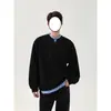 Nova Camisa Polo Estilo Coreano Splicing Xadrez Falsa Duas Peças para Primavera e Outono 2025 Marca Tendência Top de Moda de Alta Qualidade para Homens