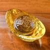 Venda Direta de Lingotes Ornamentais com Padrão de Dragão de Cristal Amarelo, Lingotes de Ouro de Vidro Feng Shui Grandes e Pequenos, Artesanato de Cristal para Casa