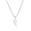 Collar para hombre Acero de titanio Colgante de rayo Cadena de suéter de acero inoxidable Joyería moderna hip-hop que no se desvanece Joyería personalizada