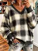 Suéter de punto con cuello en V y degradado transfronterizo, estilo casual versátil para adolescentes, capa base holgada para parejas, suéter falso para otoño e invierno