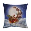 Funda de cojín de lino serie Papá Noel y árbol de Navidad transfronterizo AliExpress Amazon eabyI809