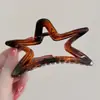 Pinza para el Cabello Grande de Estrella de Cinco Puntas 2024 Nuevo Clip para el Cabello de Otoño e Invierno Adorno para la Cabeza Pasador Pinza de Tiburón Femenina Parte Posterior de la Cabeza