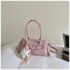 Bolsa de ombro retrô casual transfronteiriça para mulheres, nova versão coreana inverno 2025, bolsa de ombro estilo minimalista niche ins