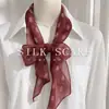 Pañuelo de Seda de Lunares para Mujer, Nuevo Color Café 2026 Bufanda Larga para el Cuello, Pañuelo de Seda de Lujo Ligero, Diadema, Accesorio de Cinta