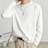 Camiseta deportiva casual para hombre de manga larga con estampado, moderna para adolescentes, adecuada para todas las estaciones, cuello redondo, top básico de manga larga