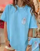 Camisetas Tops Oversized Gráficas de Coqueiro Y2k Femininas Coco