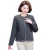 2026 Novo Cardigã Casaco Versátil Moda Casual Outono e Inverno Transfronteiriço Plus Size Redutor de Idade para Mães de Meia-Idade