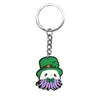 Centenas de St. Pingentes de Chaveiro Dia de São Patrício, Decorações de Chaveiro Chapéu Verde DIY de Borracha Macia em PVC, Itens de Presente