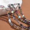 Cuentas de piedra redondas cortadas, cuentas planas de cristal de color bohemio, cuentas de bricolaje, collar, pulsera, accesorios de joyería