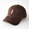 Gorra de Béisbol Suave Bordada con Oso de Dibujos Animados de Pana para Hombres y Mujeres, Visera Solar Simple y Versátil, Gorra Pequeña con Visera que Muestra la Cara