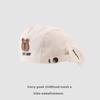 Boina infantil de primavera y otoño con diseño de oso y letras, estilo jazz informal, estilo europeo y americano, para comercio exterior.