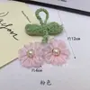 Colgante Redondo de Flor al por Mayor Flor de Lana Tejida a Crochet Flor Pequeña de Cinco Pétalos Accesorios para Ropa Accesorios Encaje Tejido a Mano