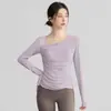 Ropa Nueva para Yoga, Tops de Malla Otoñales, Ropa de Entrenamiento Fitness Adelgazante de Manga Larga, Ropa Deportiva para Pilates, Aspecto de Alta Calidad