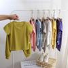 2023 novas roupas infantis atacado verão infantil terno de manga curta fina meninos e meninas cor sólida calças coreanas para casa