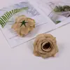 Cabeça de Flor Rosa com Diamante Vintage Flor Artificial Decoração de Casa Sala de Estar Flor de Seda Mesa de Café Tampo de Mesa Arranjo de Decoração
