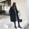 Capa de Lana Transfronteriza para Mujer Otoño e Invierno 2023 Nuevo Estilo K Delgado mm de Largo Medio Holgada Ropa Exterior de Lana para Mujer