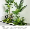 Combinación de Paisajismo de Plantas Verdes Simuladas, Decoración de Paisaje con Plantas Falsas para Exhibición en Ventana, Adorno para Esquina de Escaleras, Paisaje de Escaleras